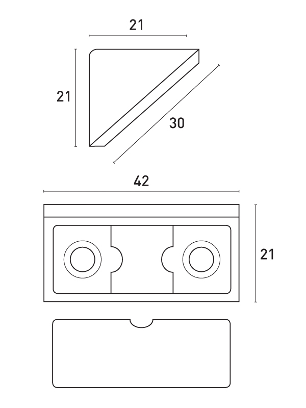 Suporte prateleira / canto liga��o - NYLON